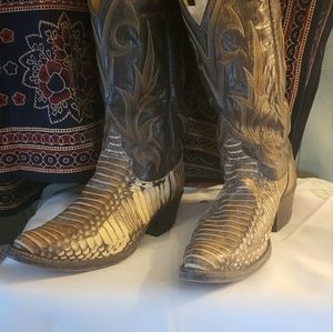 Mens Size 8 D Dan Post leather western boots cowboy boots